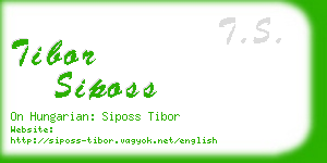 tibor siposs business card